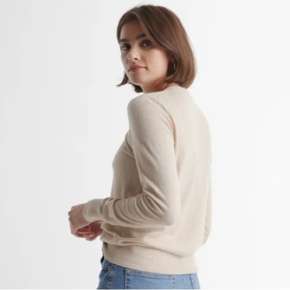 Elegant Cotton Cream Sweater